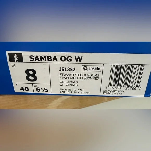 adidas Samba OG White/Olive/Gum Sneakers Classic Retro Soccer-Unisex NIB WmnSz 8 - Picture 11 of 11